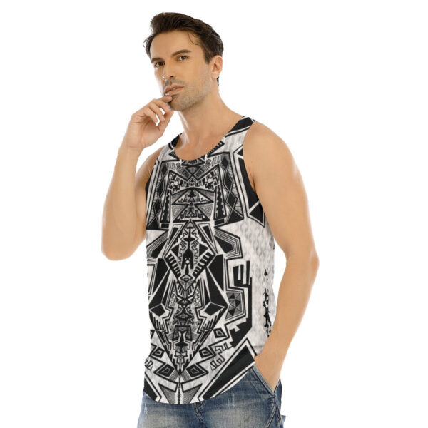 Tower of Gridlock Men's Curved Hem Long Tank Top - Image 3